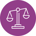ícone de uma balança de justiça