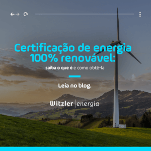 Certificação de energia 100% renovável